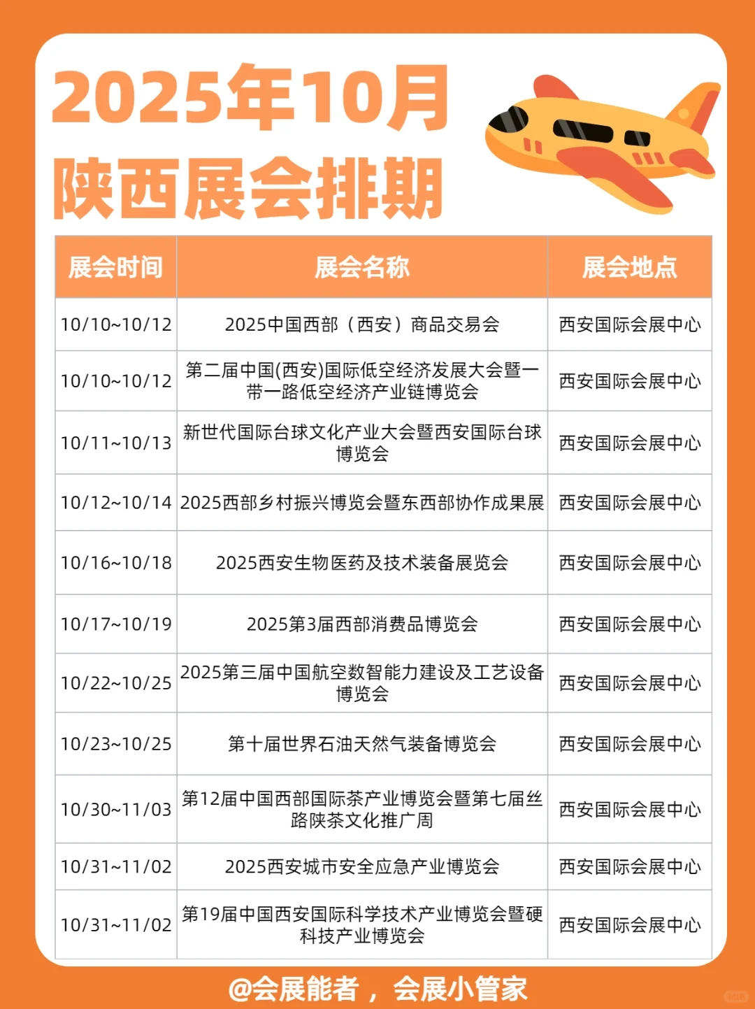 10月陕西展会排期，精彩提前看！