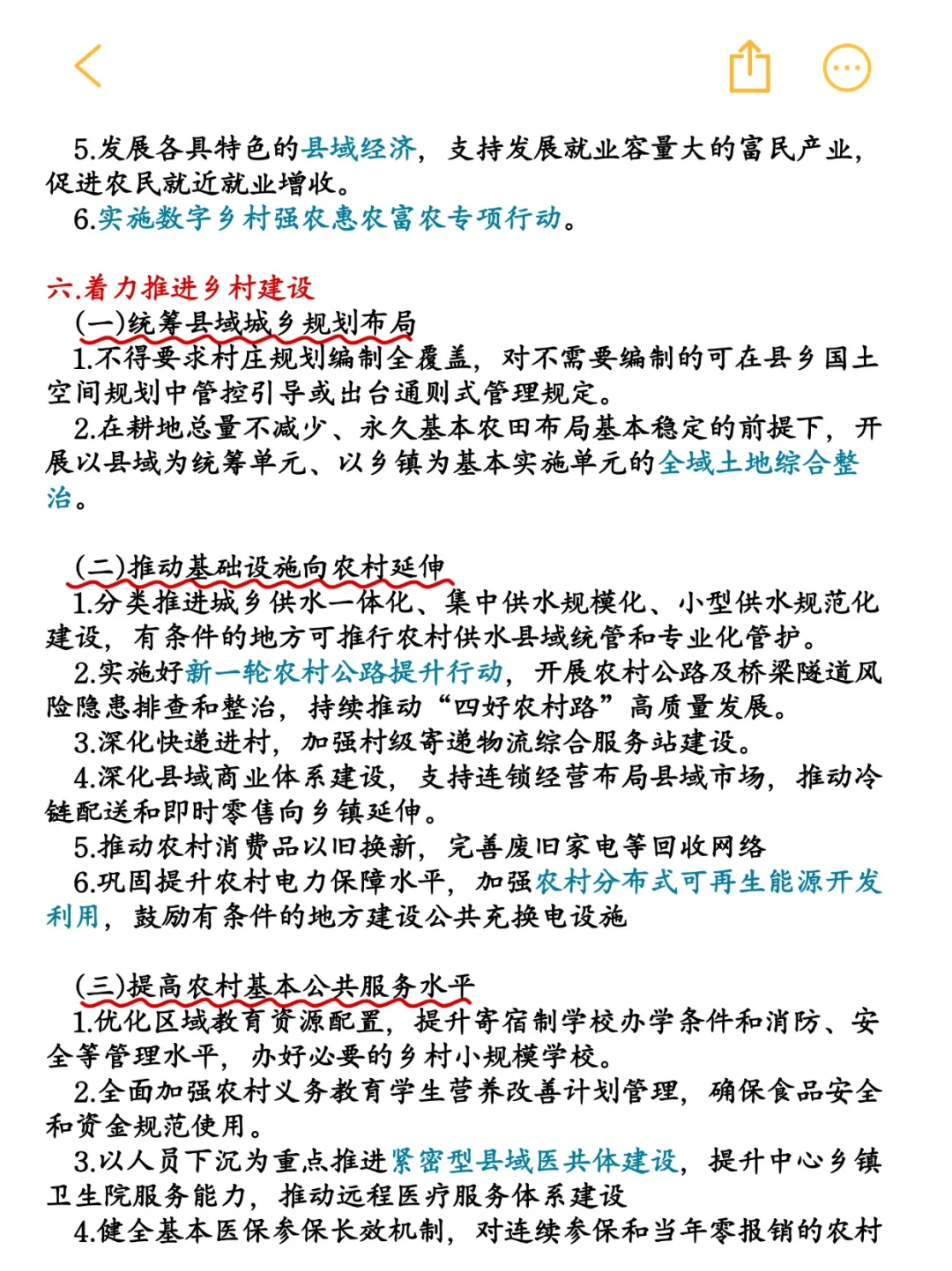 2025中央一号文件必背知识点汇总❗