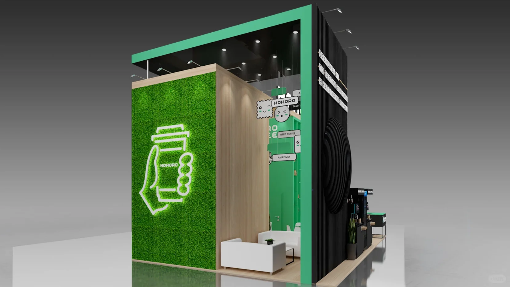 展台设计搭建 | 36㎡ 国际咖啡展览会