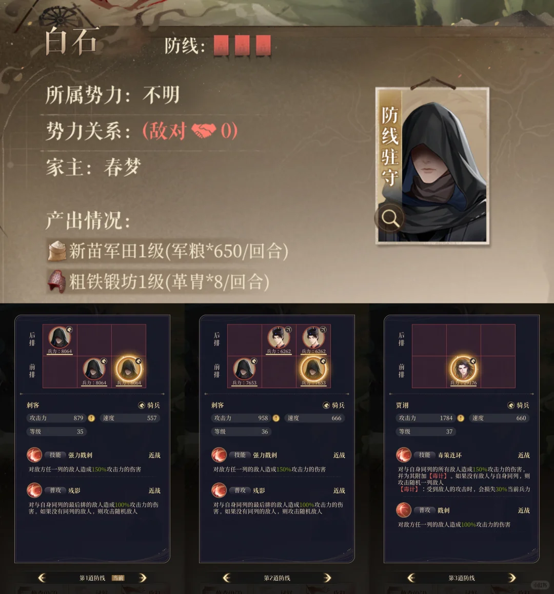 朝歌之战密探用品和进攻顺序