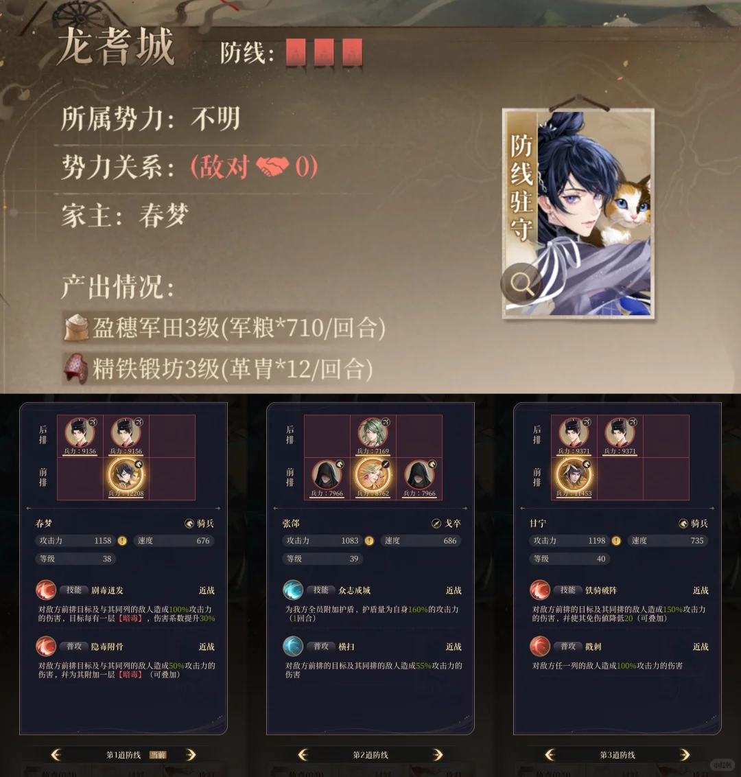 朝歌之战密探用品和进攻顺序