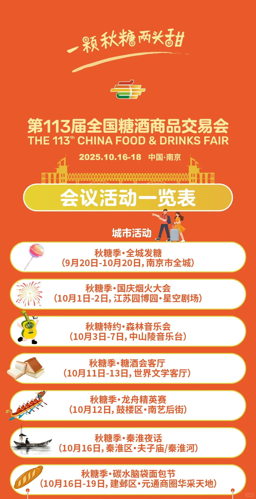 【10月16-18日】南京糖酒会，必冲攻略！