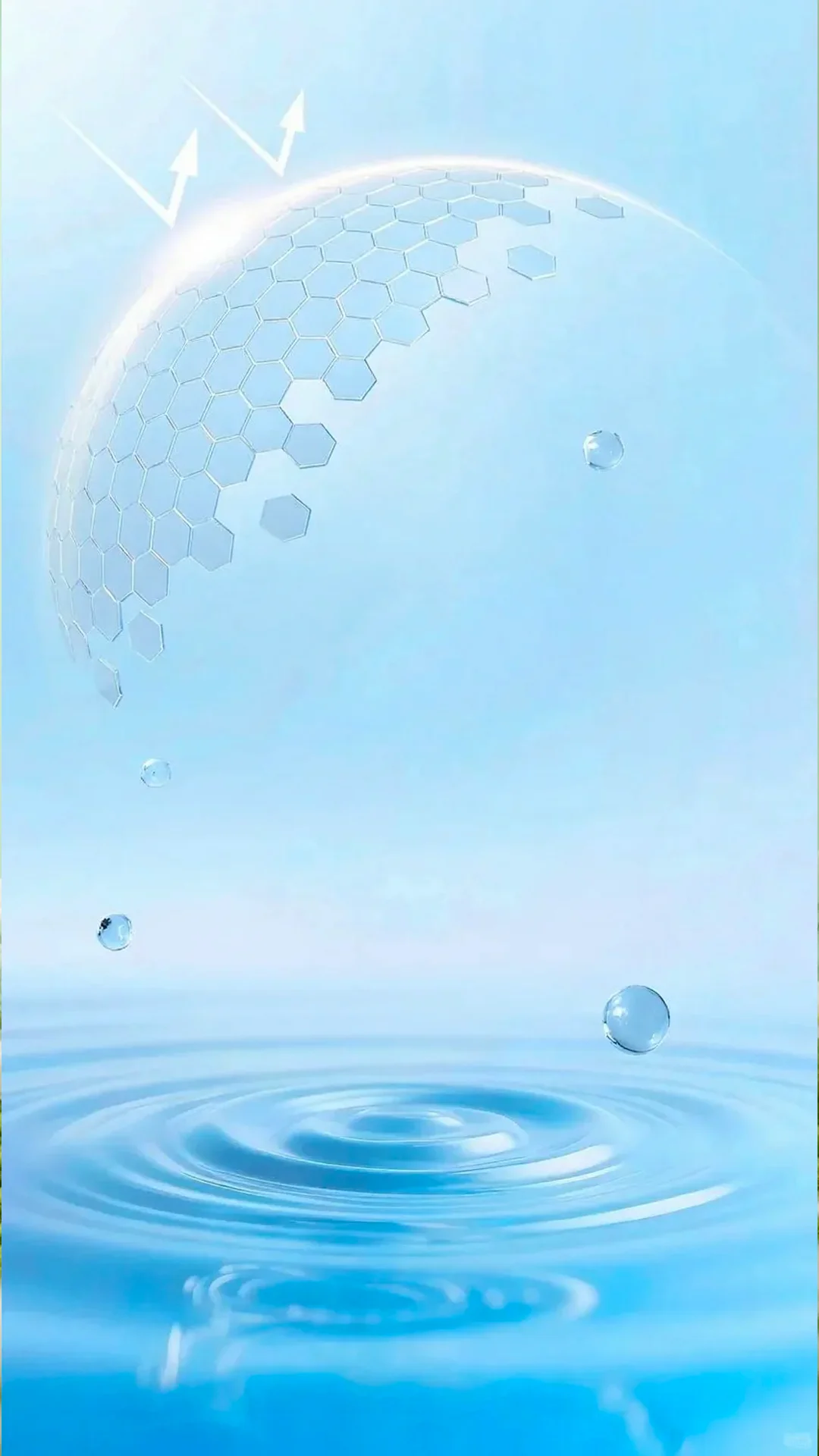 化妆品类蓝色场景电商展背景素材图