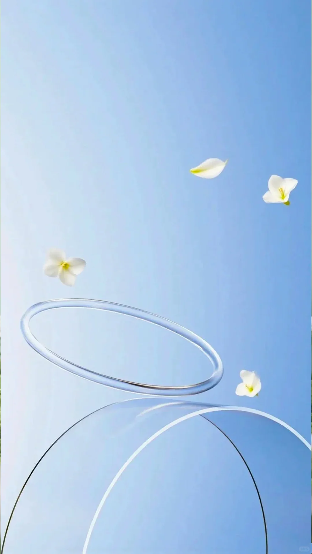 化妆品类蓝色场景电商展背景素材图