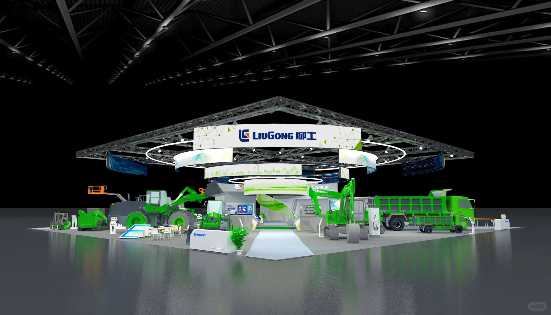 开阔空间展台|工程机械类展台|设计案例分享