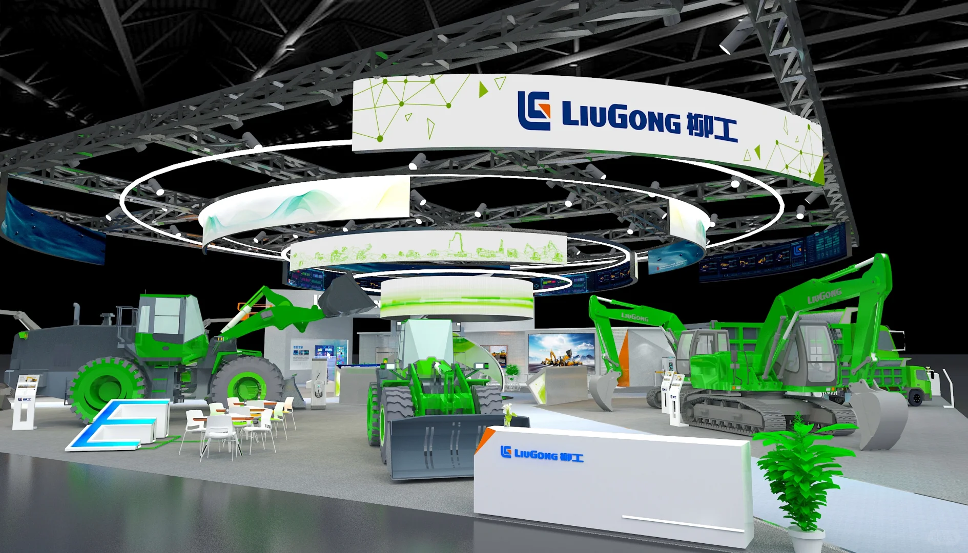 开阔空间展台|工程机械类展台|设计案例分享
