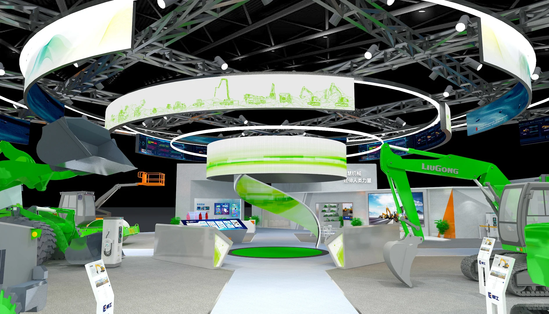 开阔空间展台|工程机械类展台|设计案例分享