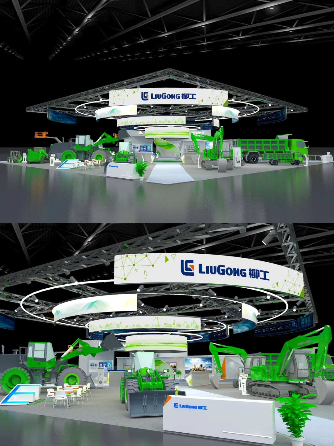 开阔空间展台|工程机械类展台|设计案例分享