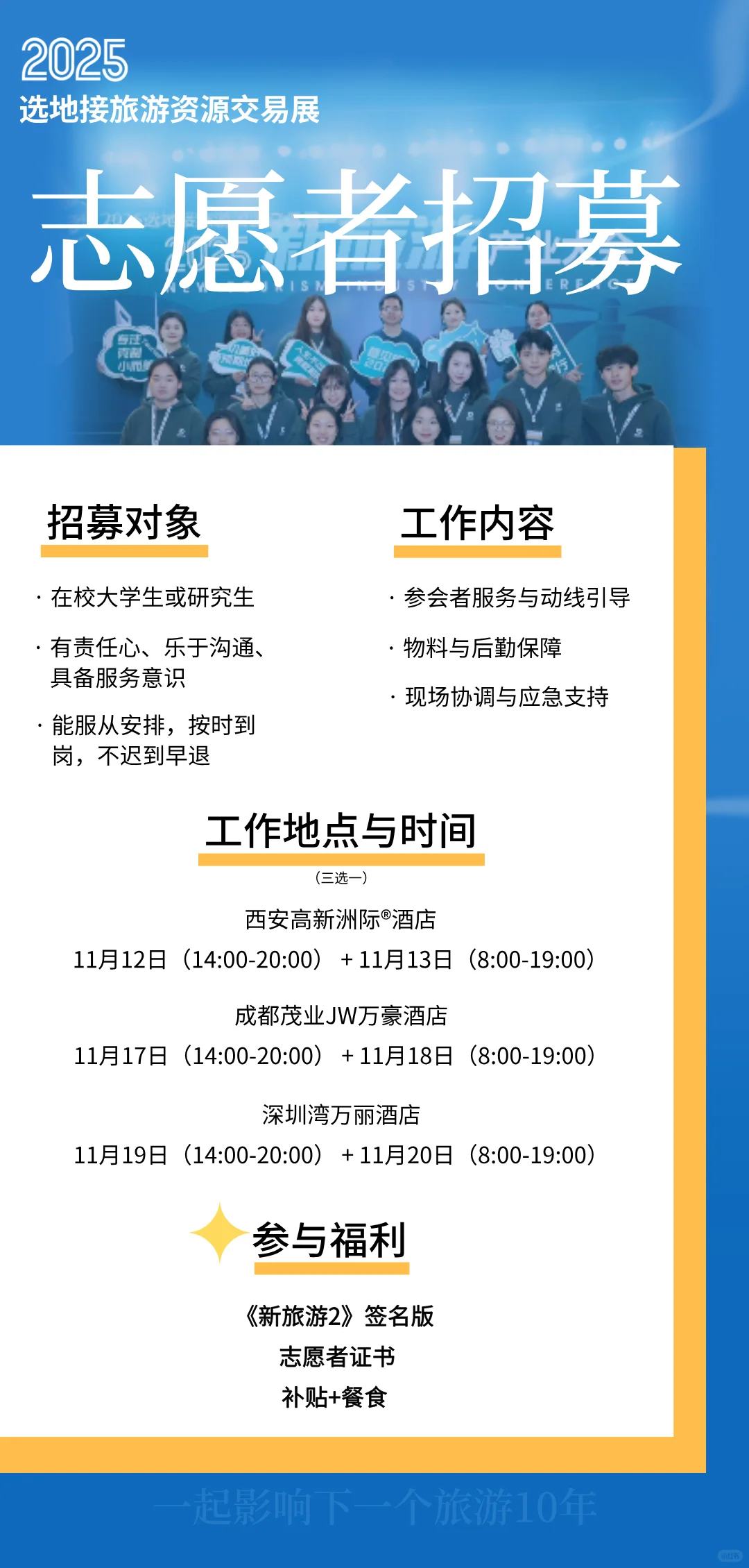 有偿?深圳/西安/成都旅游展会志愿者招募