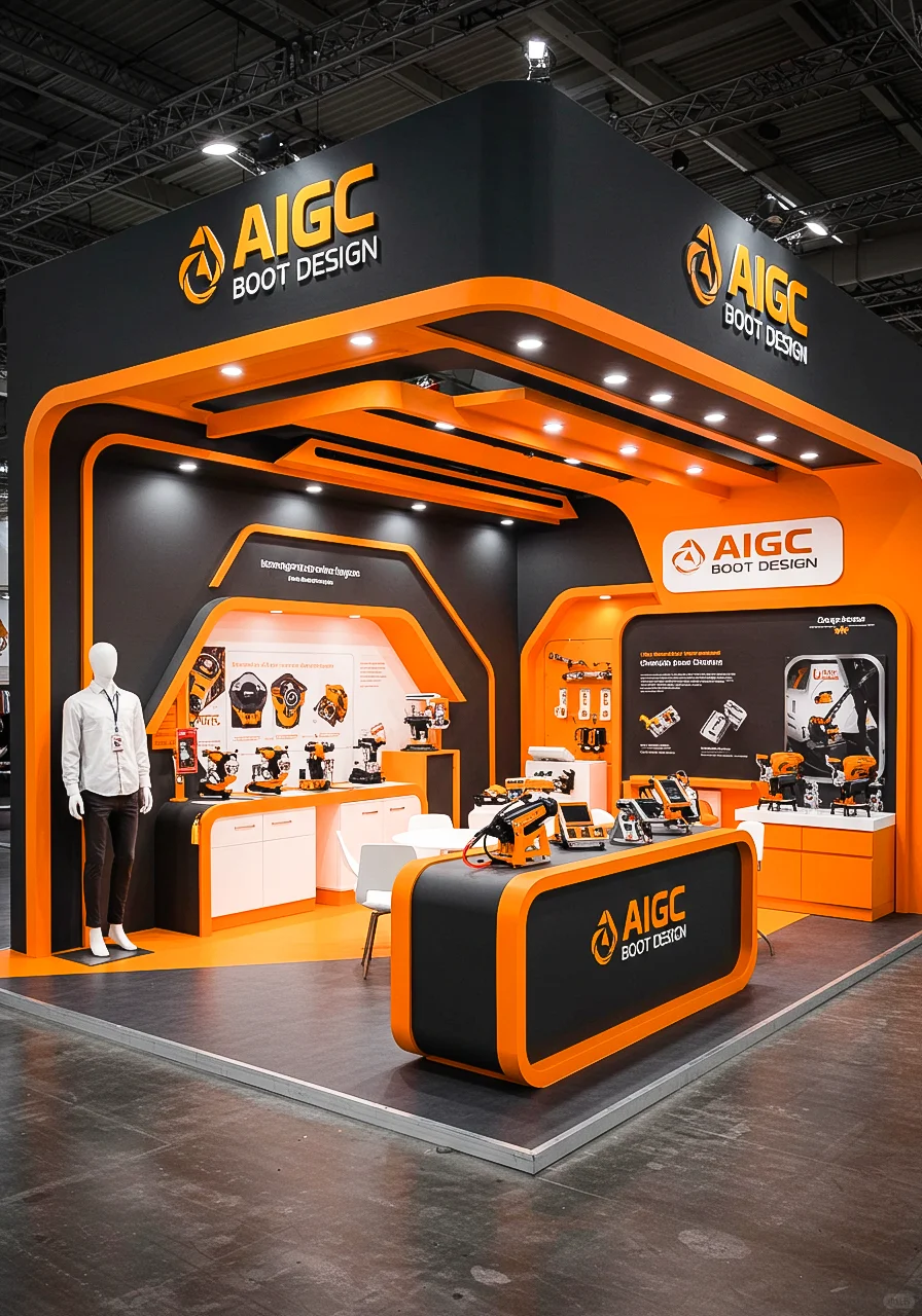 ?展位展台设计 | 高能科技感工业展台设计