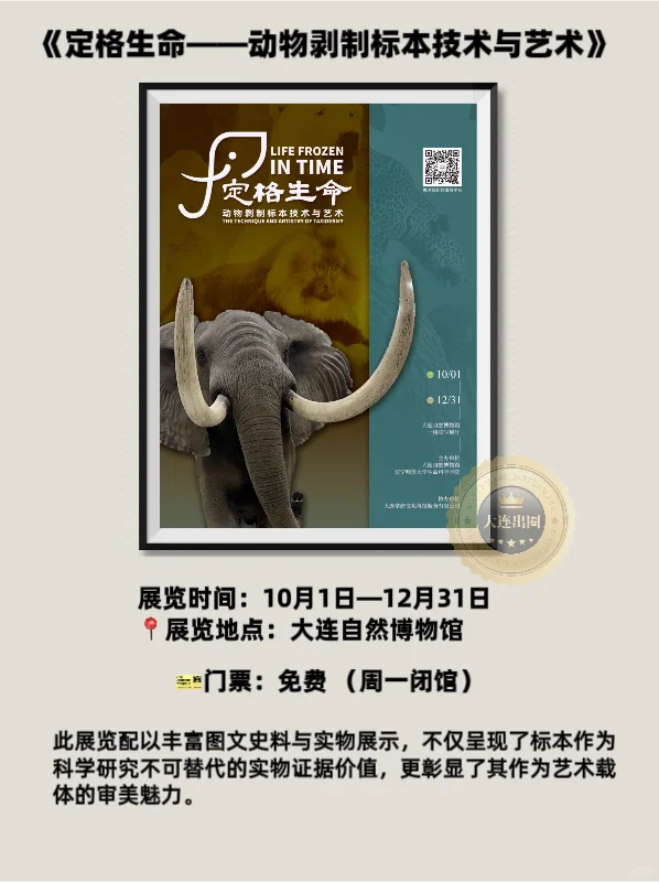 大连10月免费展览?22场艺术展‼️6场博览会