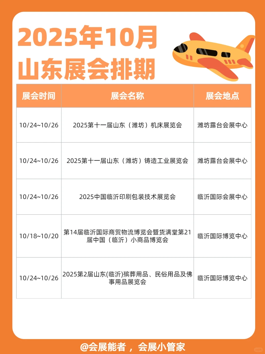 10月山东展会排期，精彩提前看！