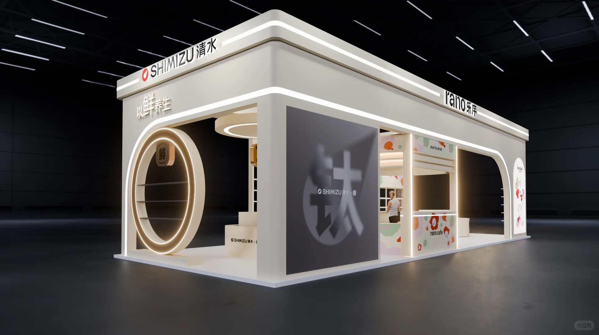 温馨百货展，以浅色调为主，搭配多彩花卉太赞