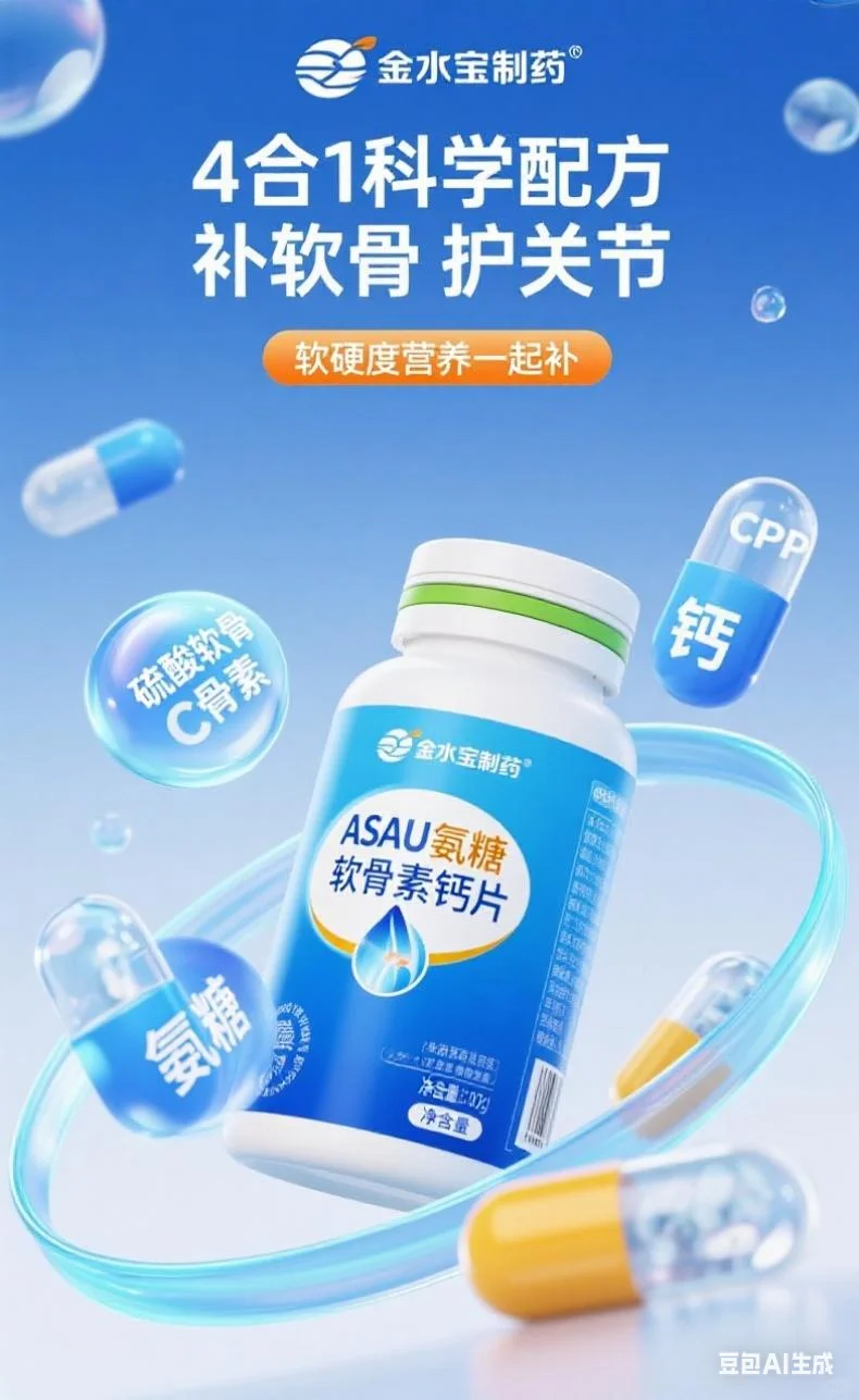 又是一组精彩AI生成保健品首图海报！