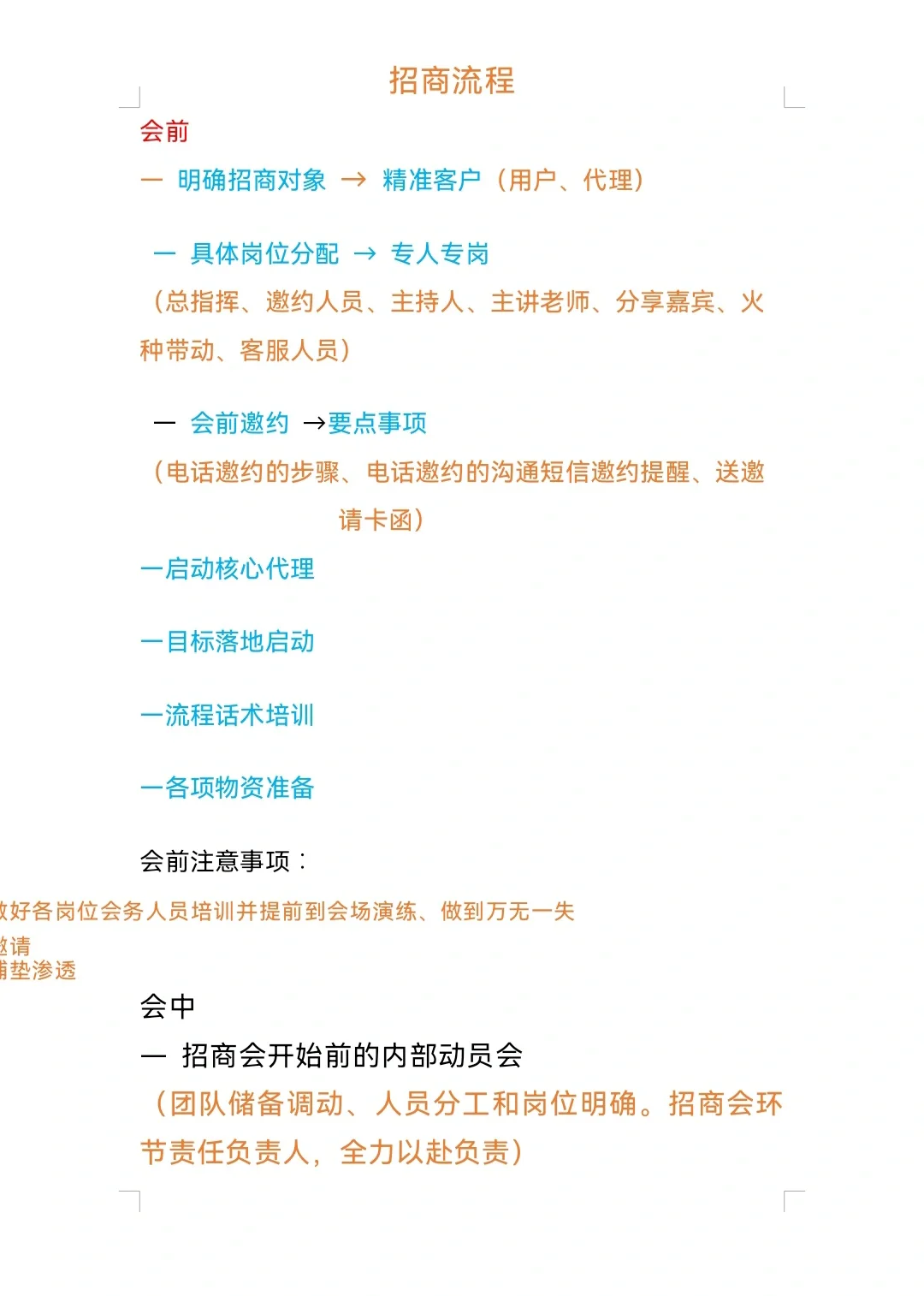 提高业绩的招商会详细流程