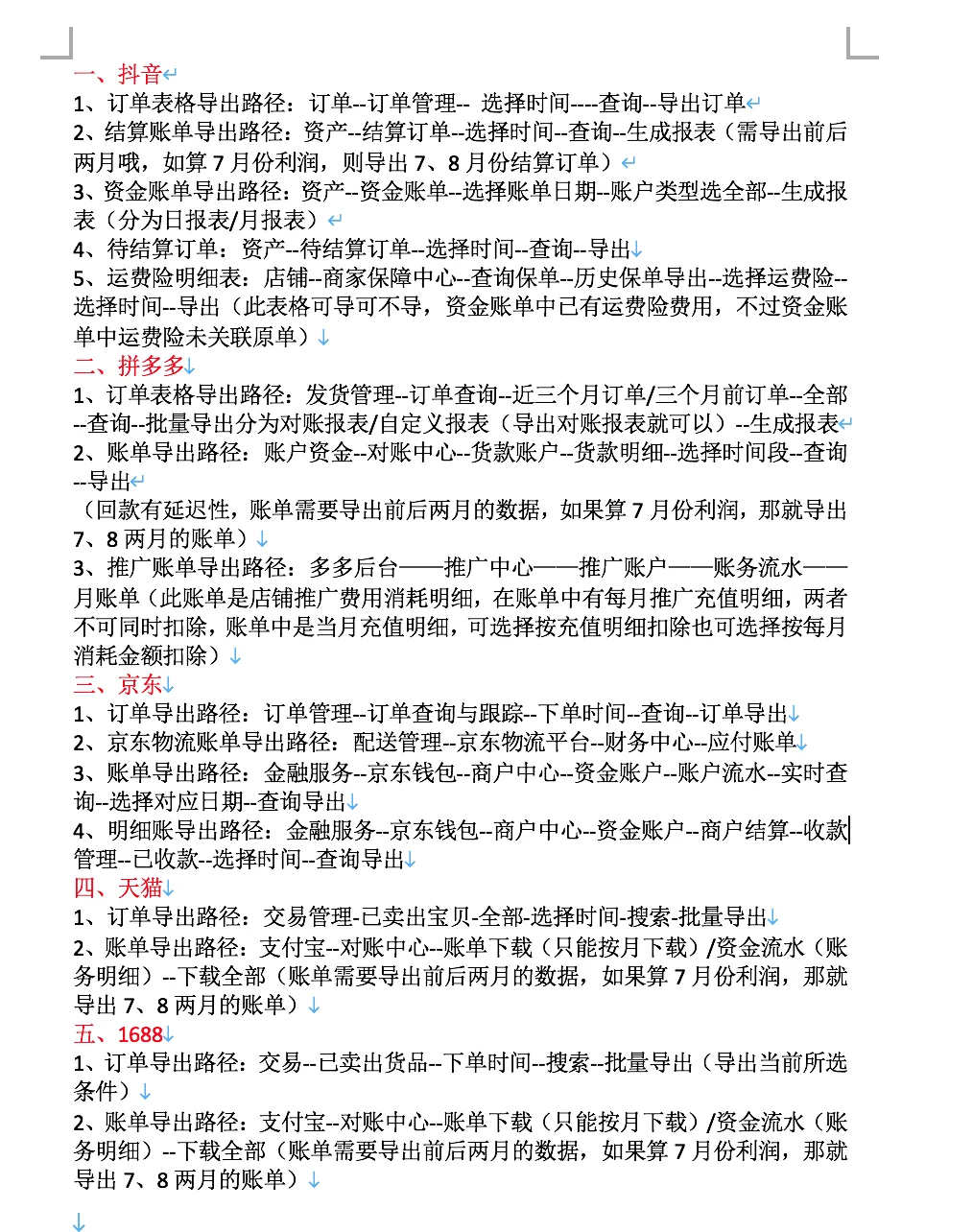 电商财务工作日常，看完有方向了，供参考