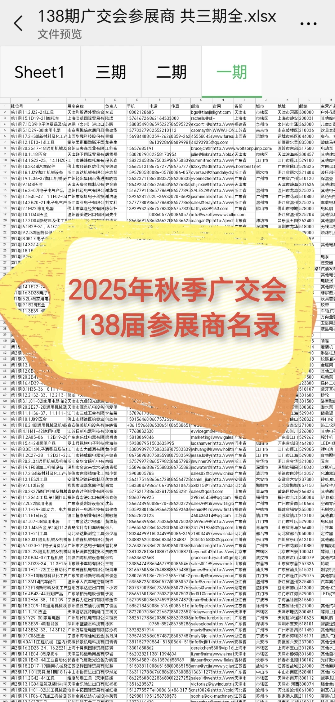 138届广交会参展商名录已出，快人一步拓客