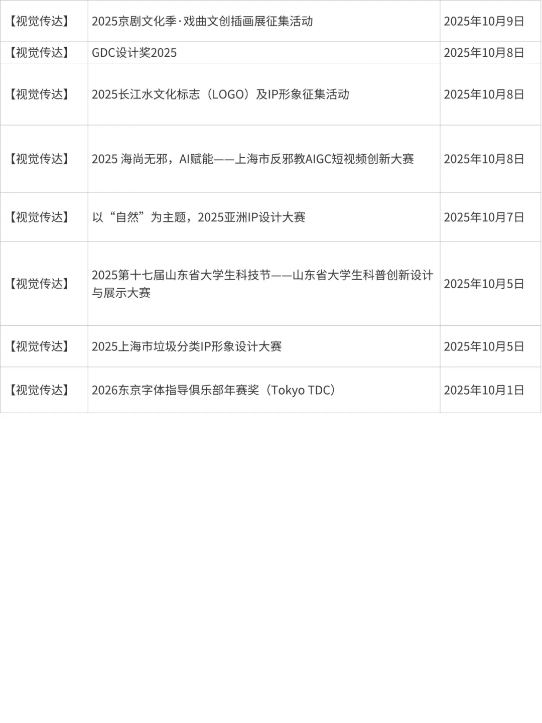 10月份?视觉传达设计大赛合集