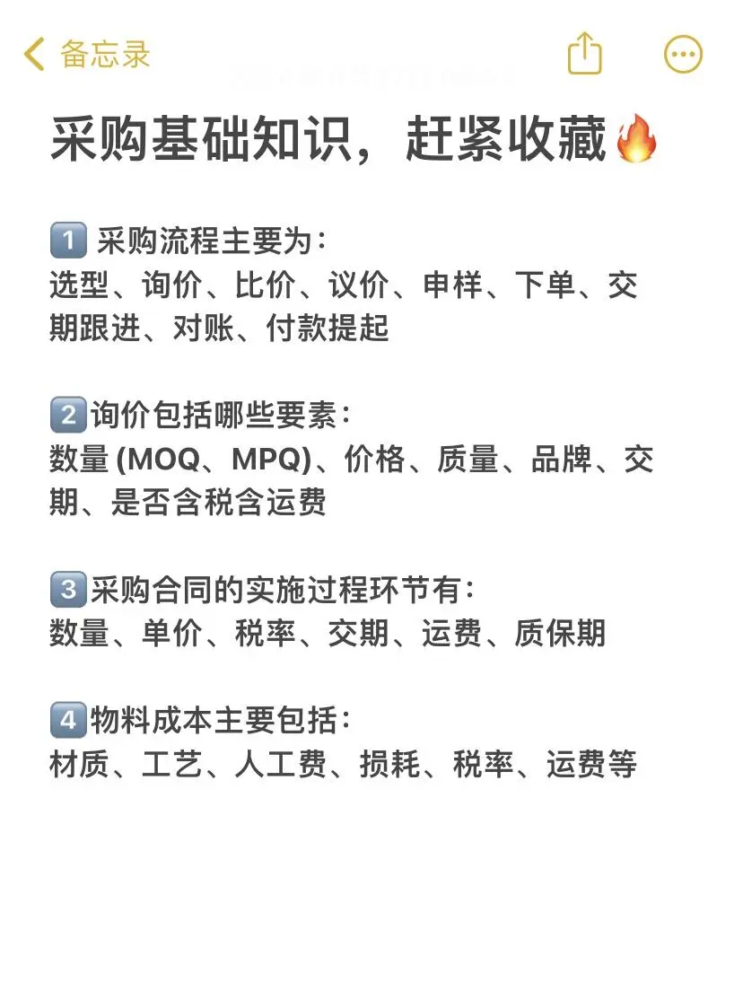 干货分享:采购工作基础知识通常来讲,采购员