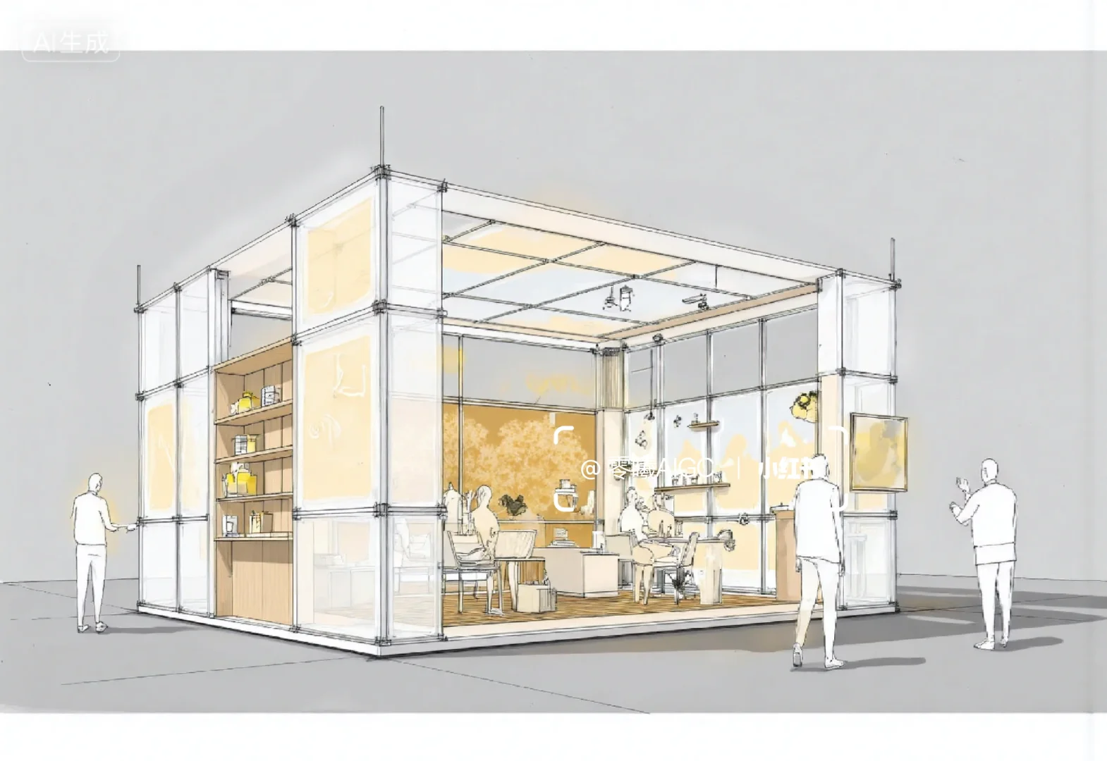 迷雾 | 半透模块家居博览会展台概念
