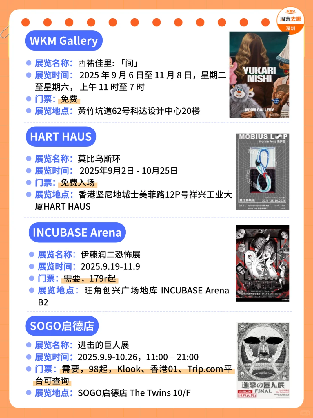 香港10月展览汇总?这61个展错过真的会哭