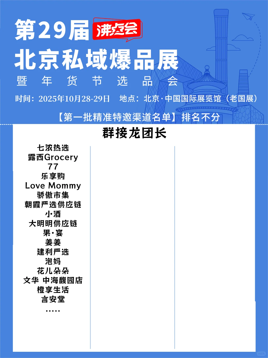 29届沸点会第一批渠道名单,持续更新中....