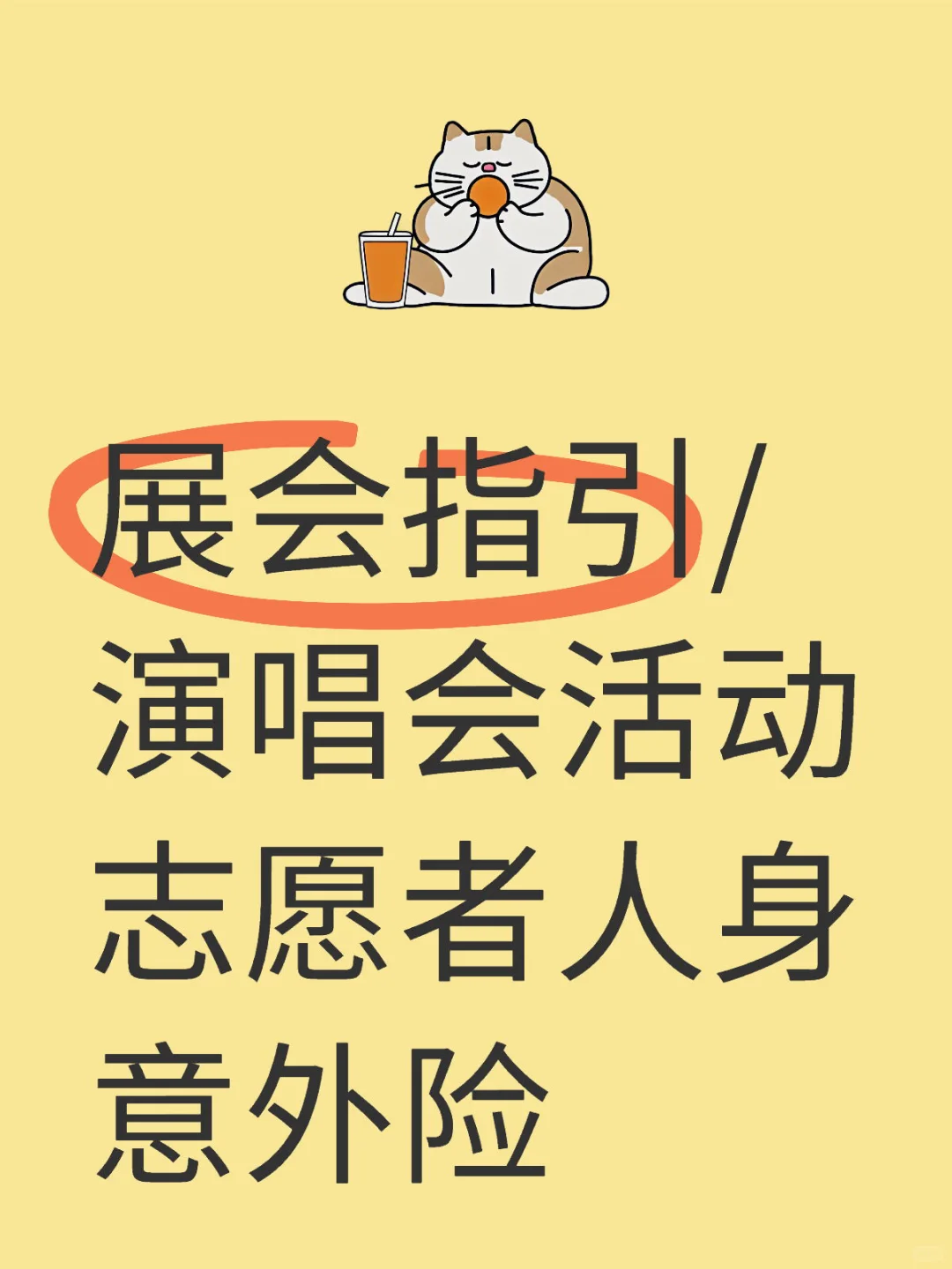 展会指引/演唱会活动志愿者人身意外险