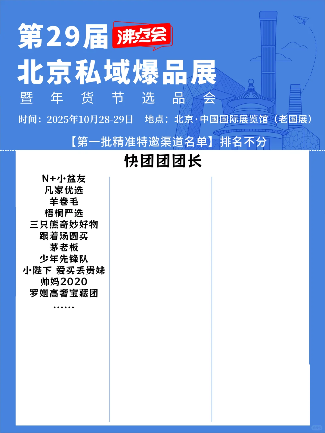 29届沸点会第一批渠道名单,持续更新中....