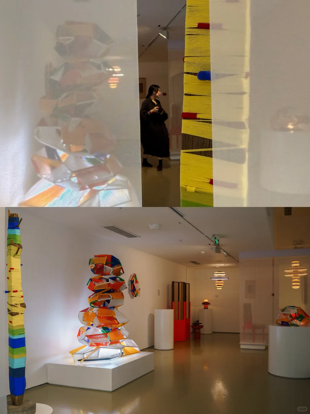 妈！我的作品在今日美术馆参展了！