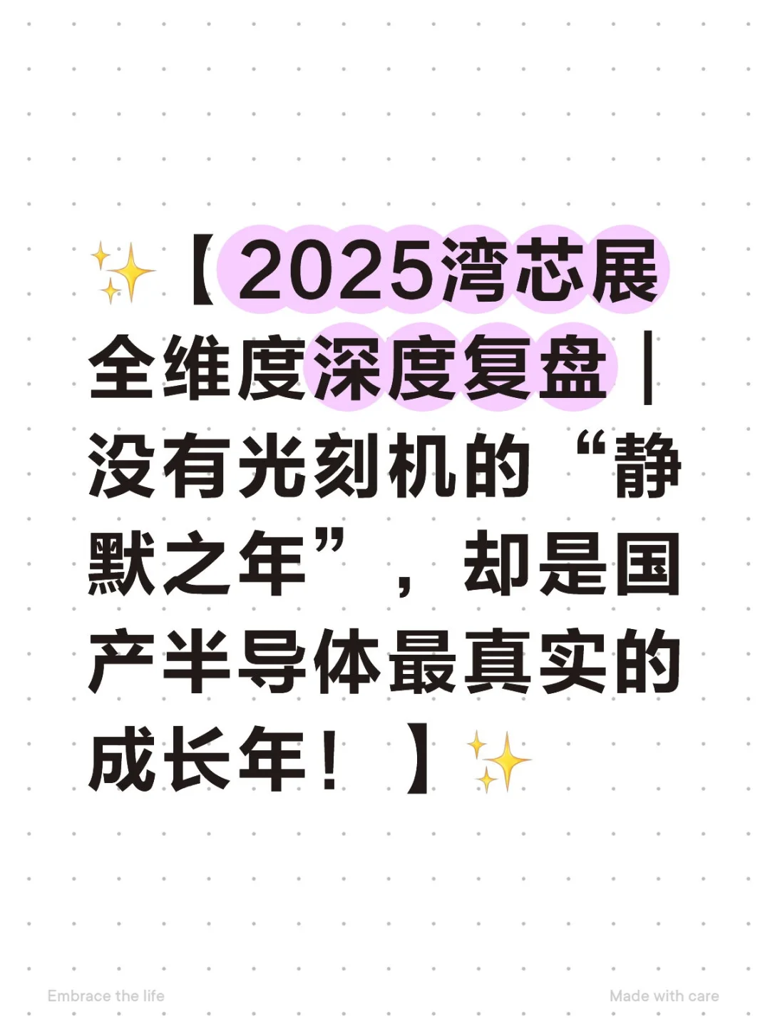✨2025湾芯展全维度深度复盘✨(1)