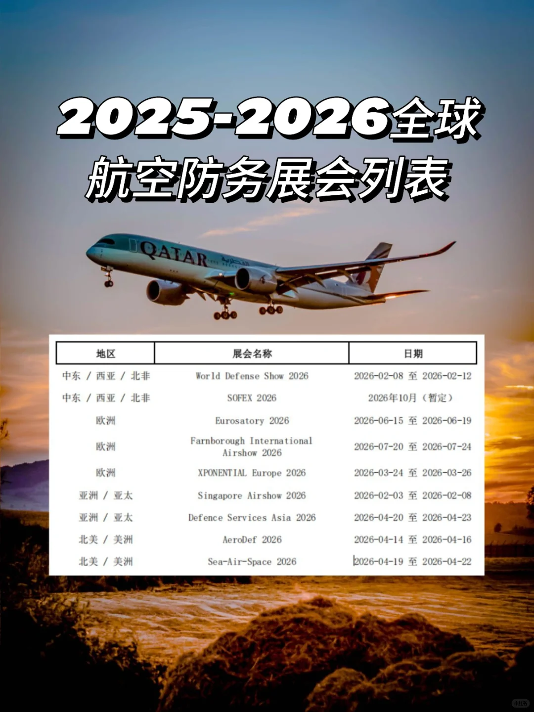 ?2026年航空展合集抢先看！
