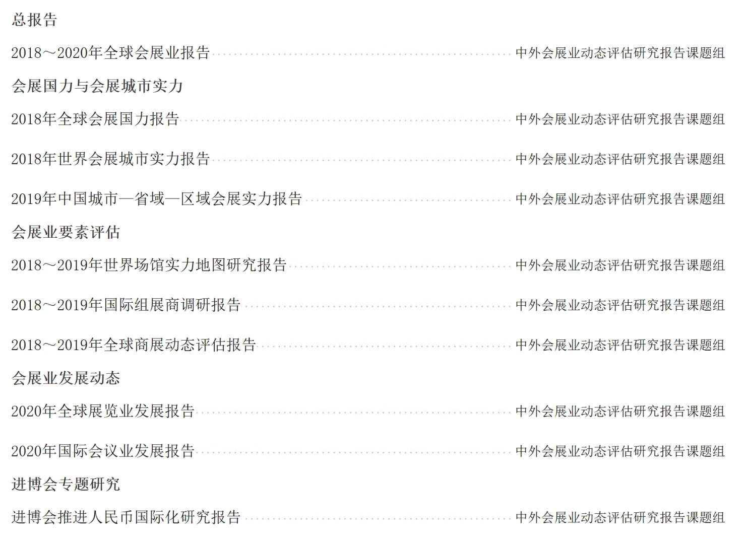 中外会展业动态评估研究报告(2024)