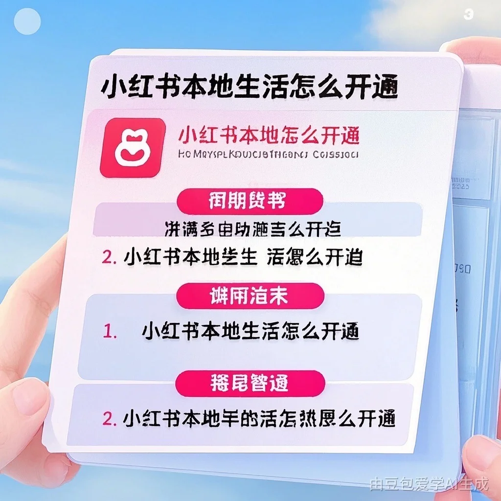 小红书本地生活团购开通