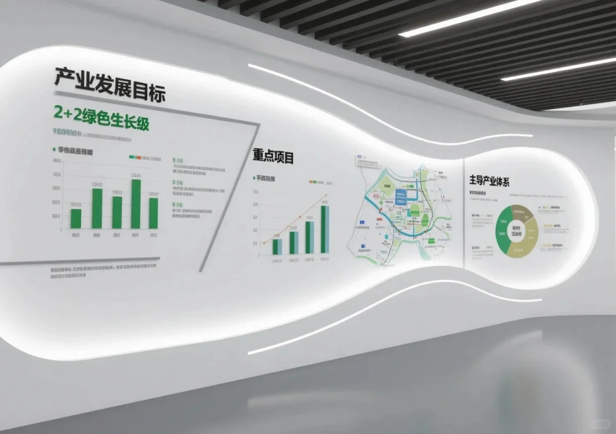 展厅文化墙设计参考｜产业展厅怎么讲故事