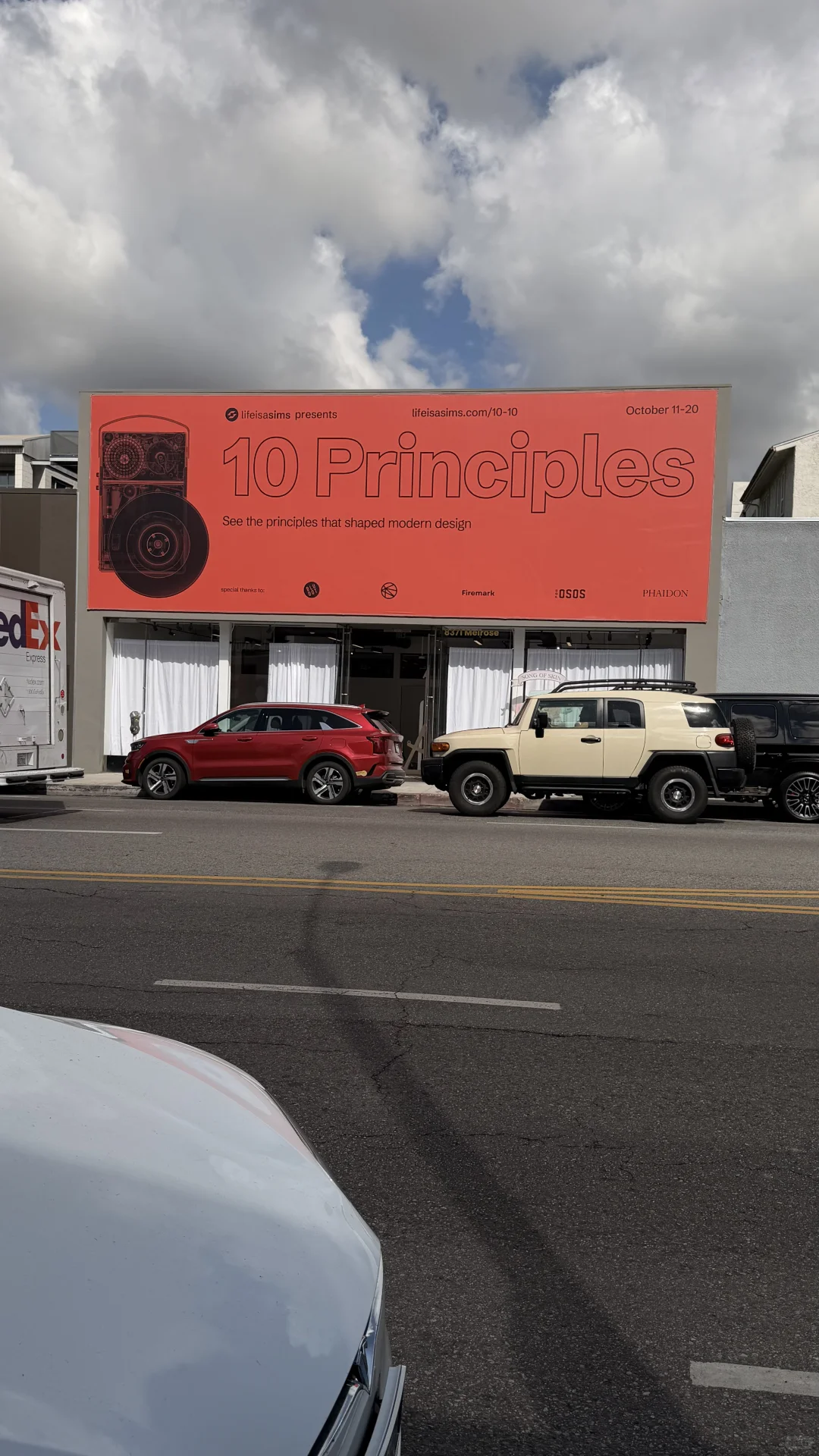 我的第一个设计展，在洛杉矶 Melrose 大街上