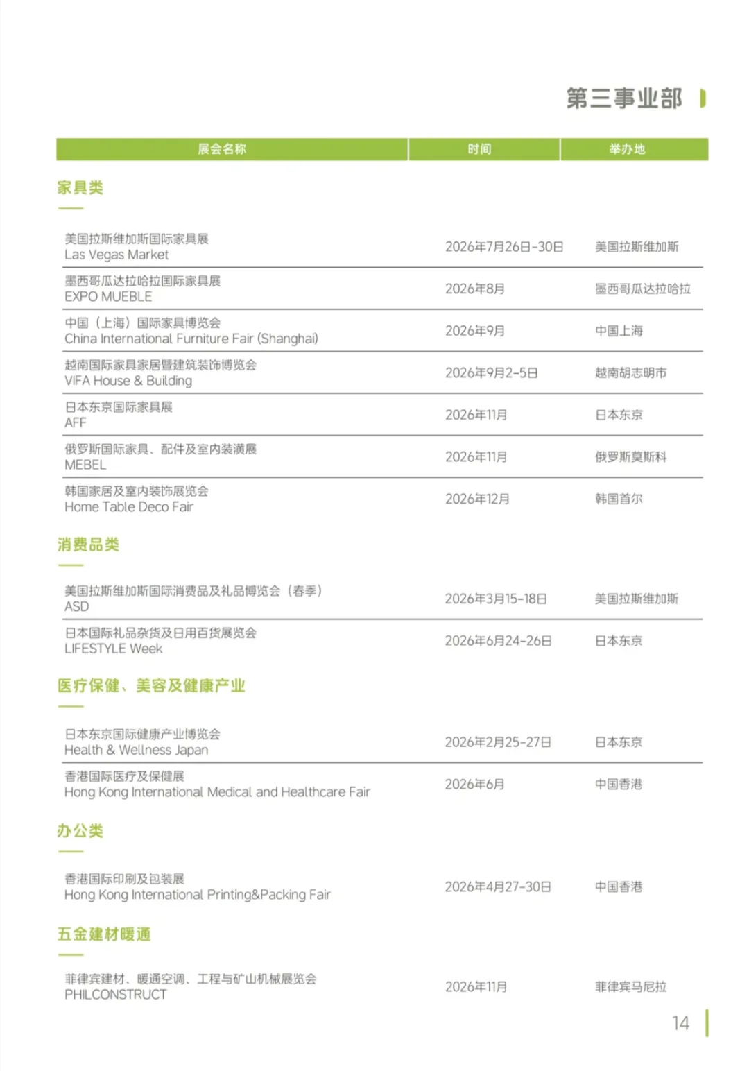 2026年展览计划