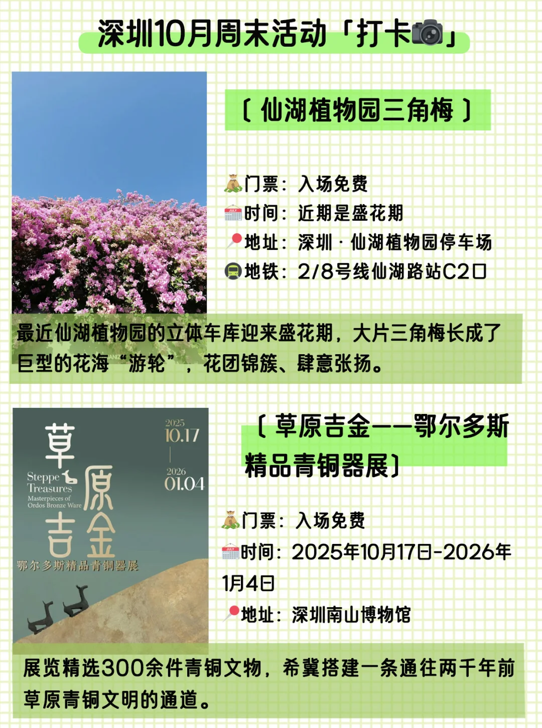 好多免费！！深圳这个周末可以做的21件事