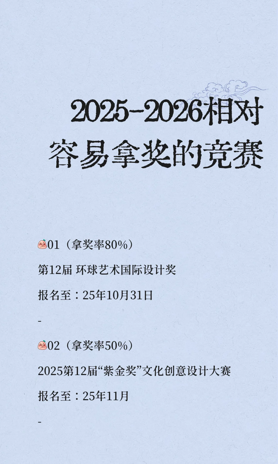 2025-2026相对容易拿奖的竞赛