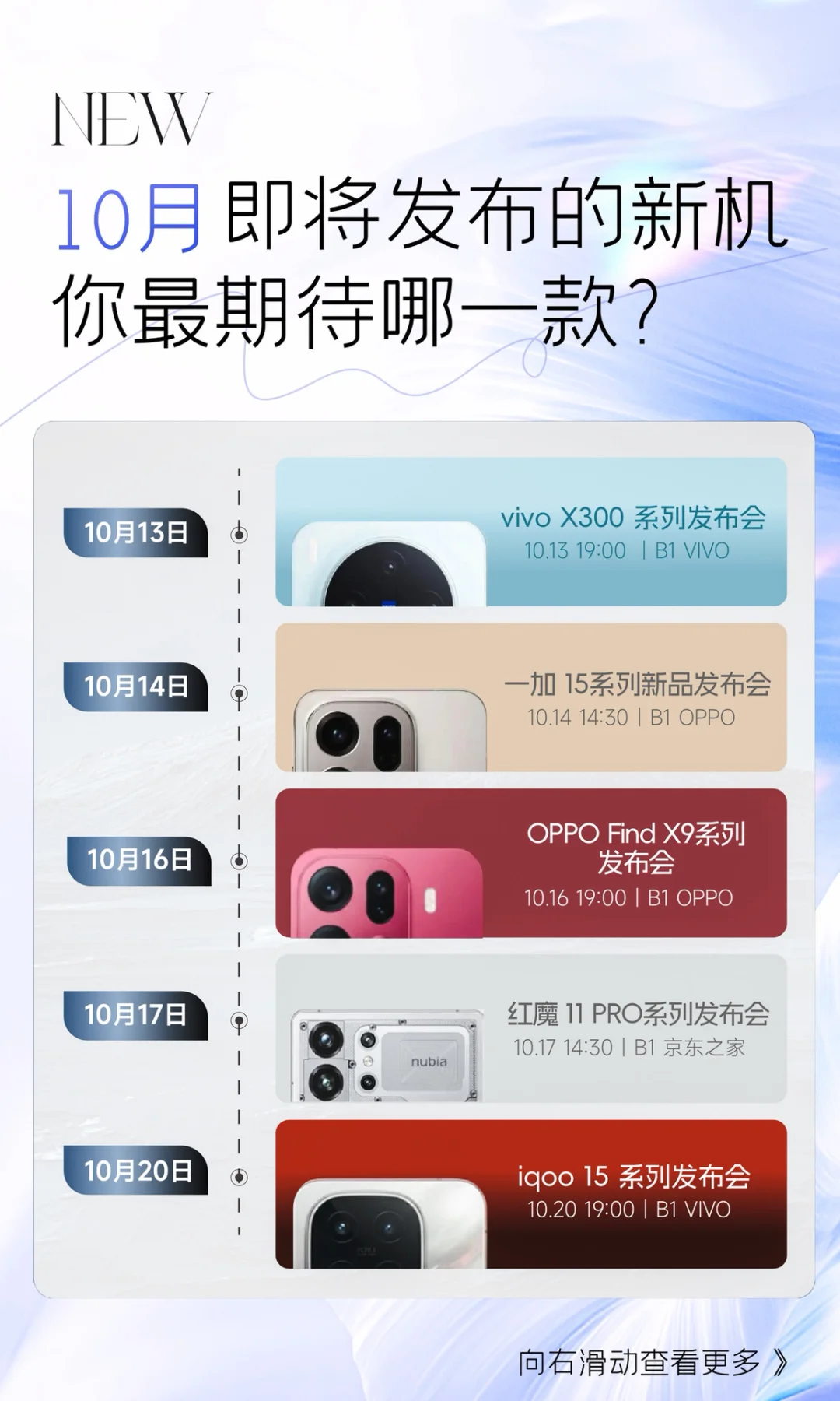 10月即将发布的新机!你最期待哪一款?
