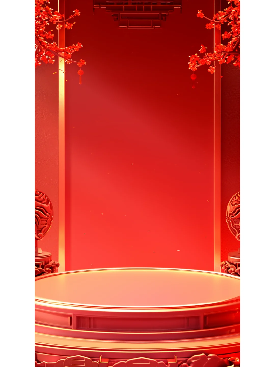 Midjourney | 红色质感电商展台背景图分享