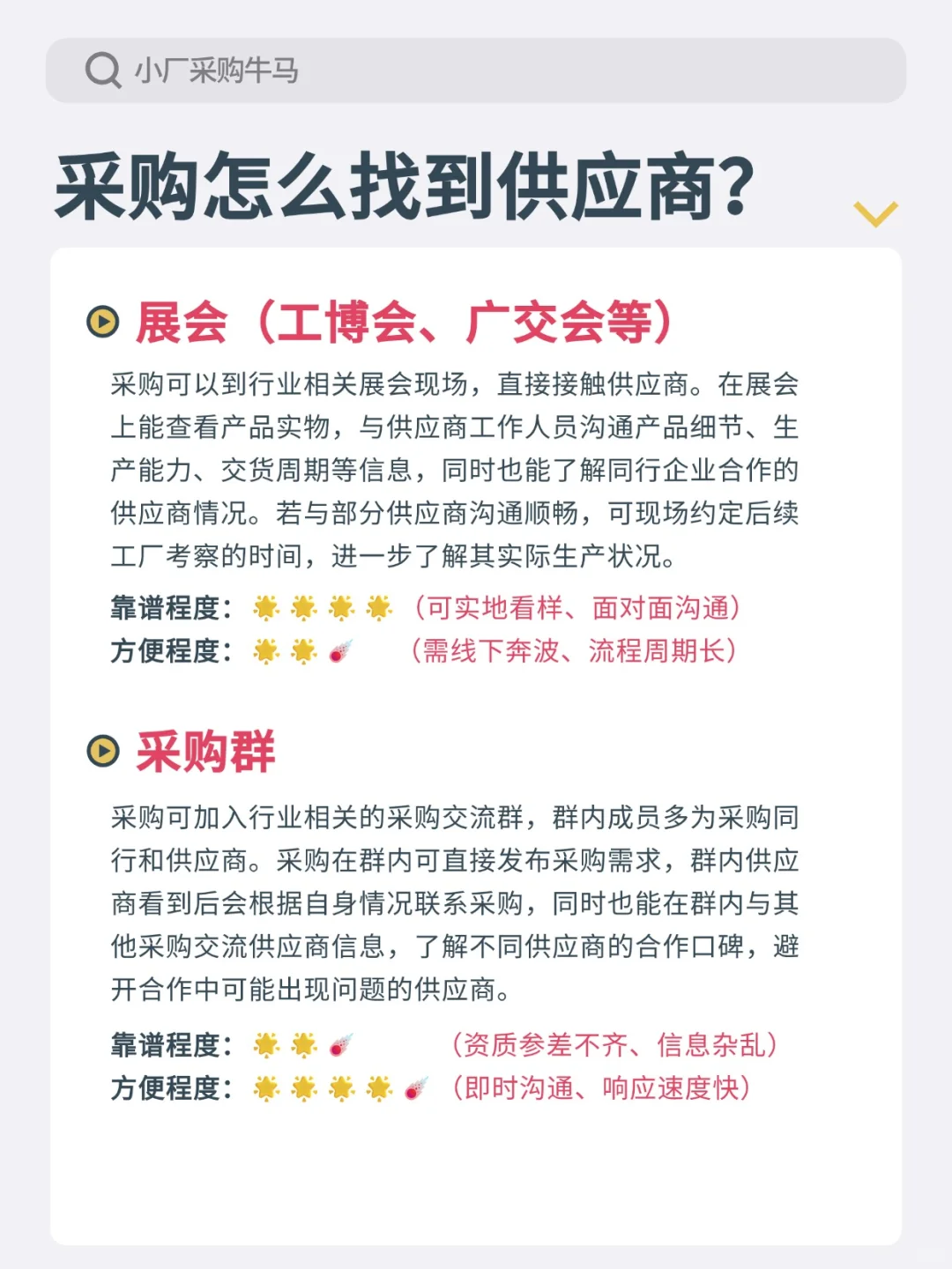 采购必看！怎么找到适合公司的供应商？