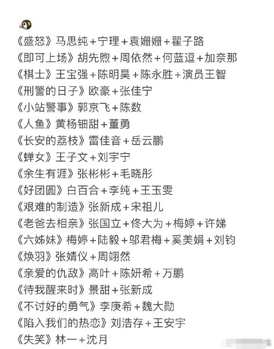 今天?招商会，好多剧啊