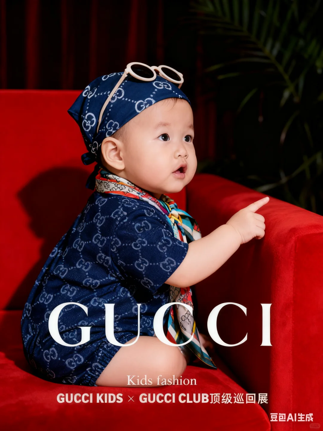 豆包换装做GUCCI时尚大片AI口令分享