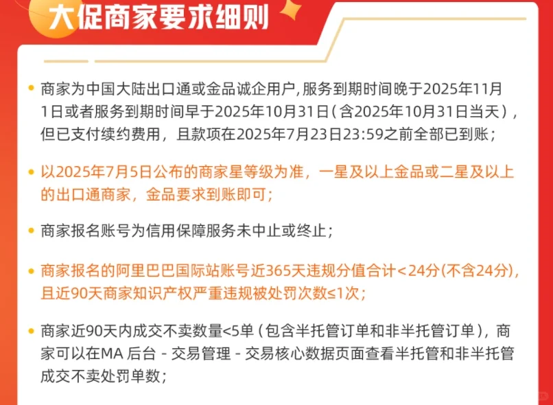 国际站2025年9月采购节招商门槛早知道