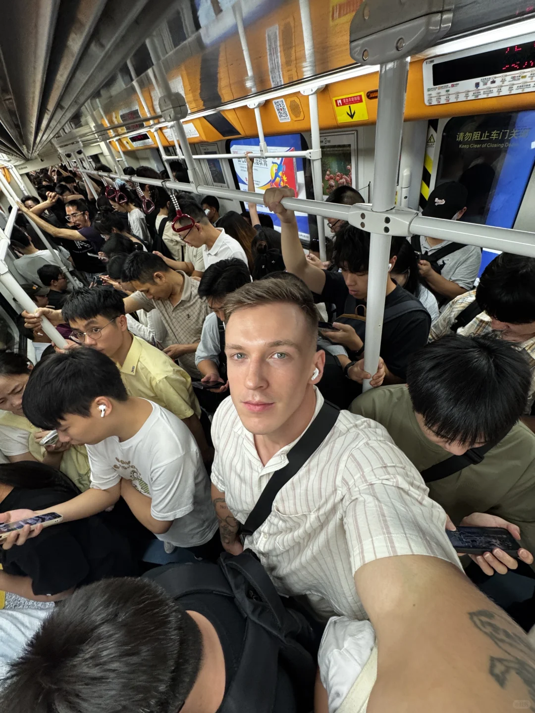 广交会的时候，地铁3号线有点空