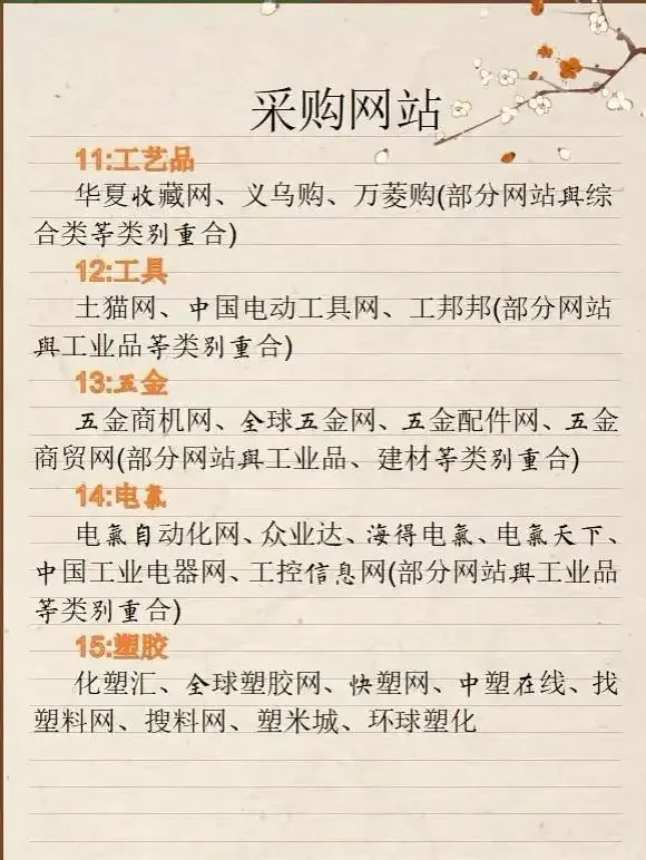 采购人必看的采购网站