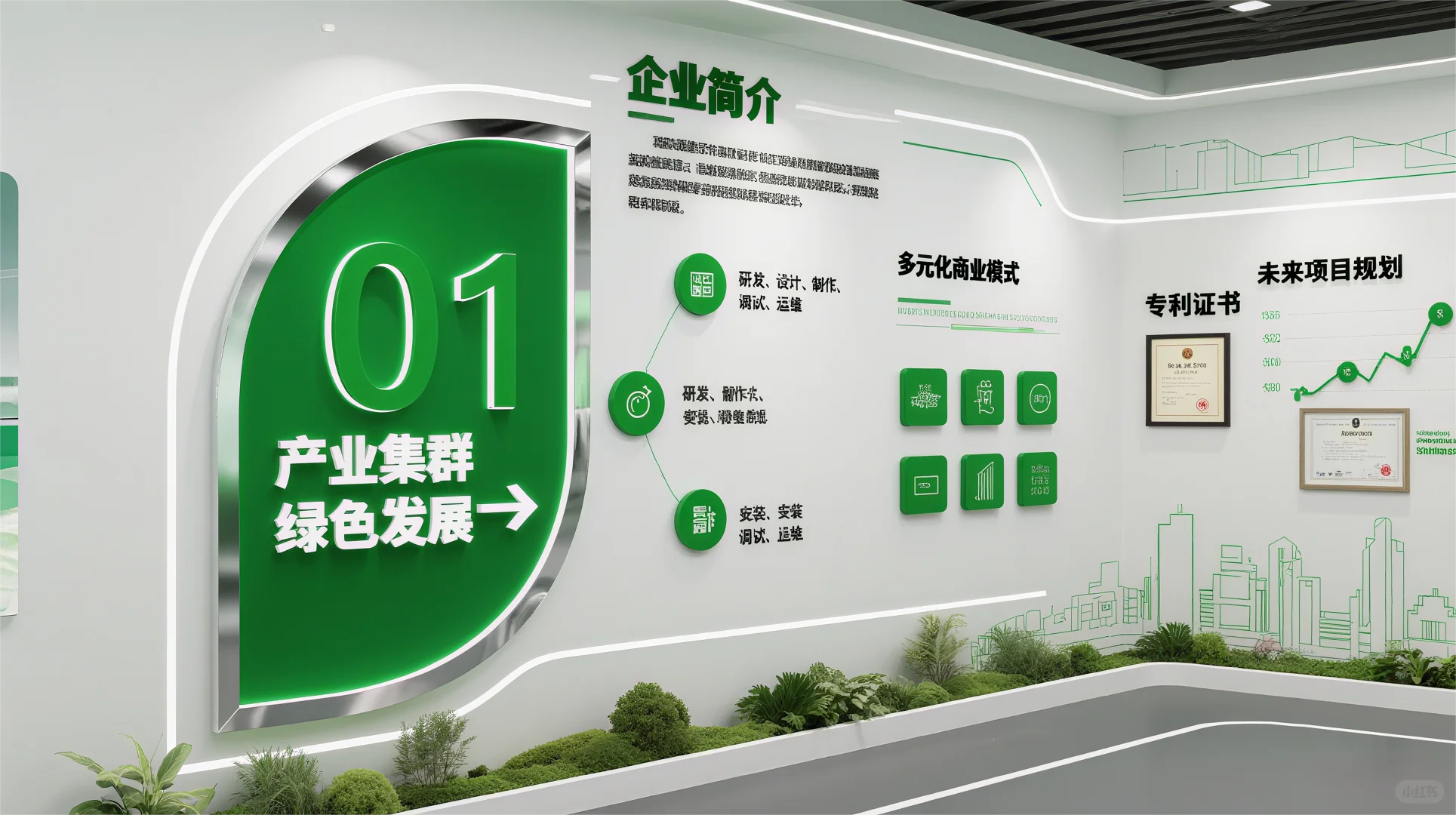 这个绿色企业展厅也太赞了吧！