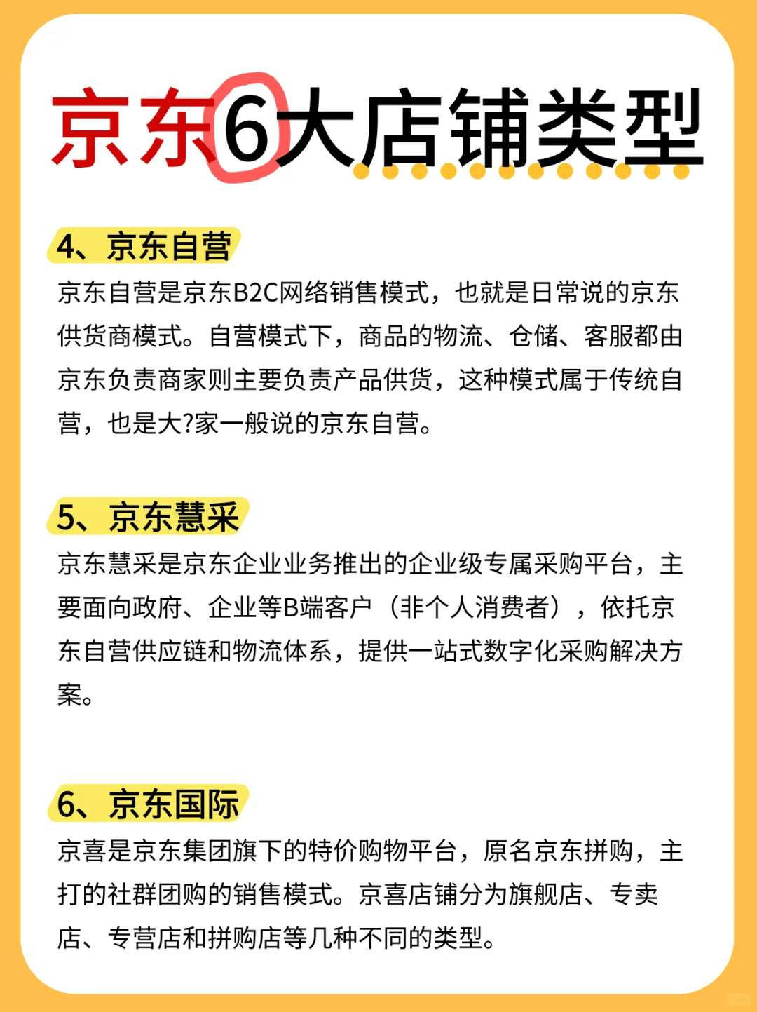 京东6大店铺类型，你了解多少？