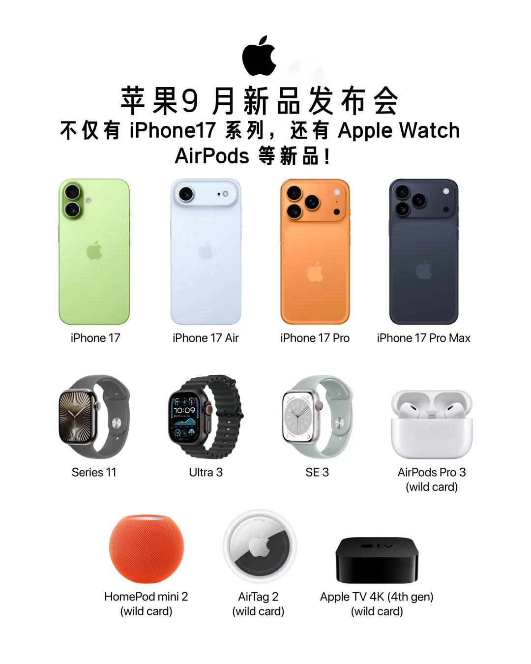 苹果 9 月发布会一览！