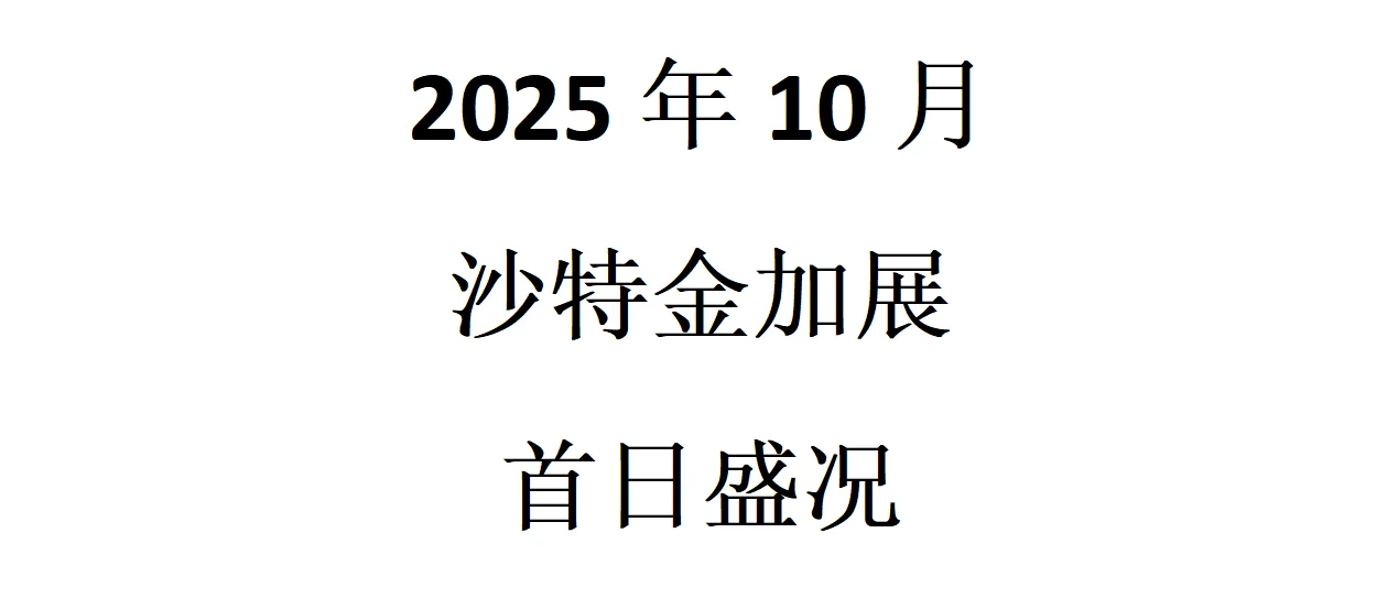 2025年10月 沙特金属加工展 首日盛况
